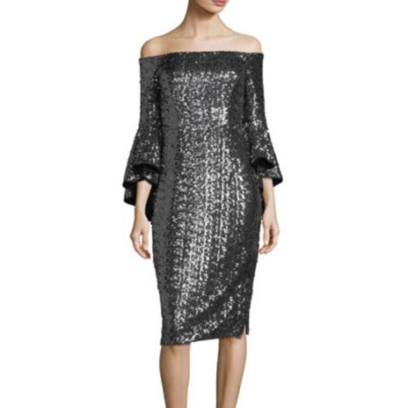 Milly Selena Off-the-Shoulder Sequined dress - Picture 1 of 3